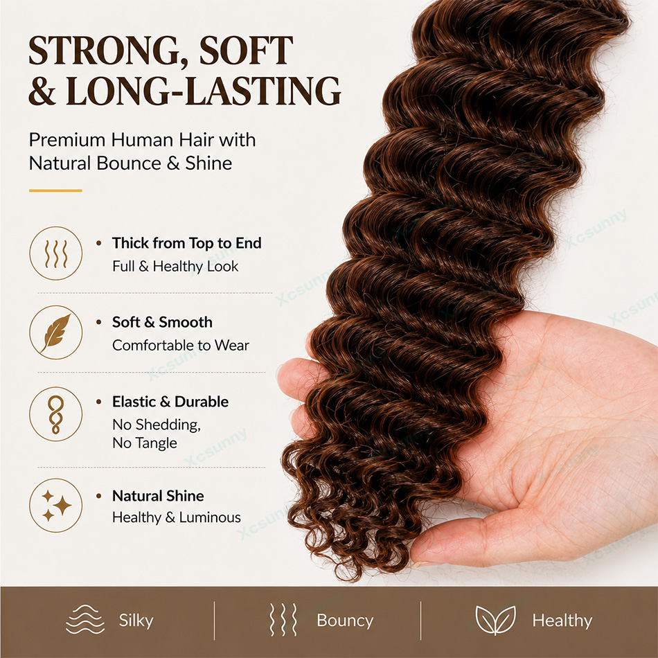 Colore # Extension per capelli - Water Wave Bulk Human Hair For Braiding recensione e prezzo